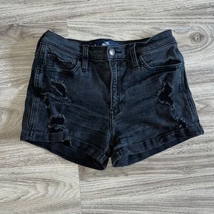 Hollister High-Waisted Ripped Jean Shorts